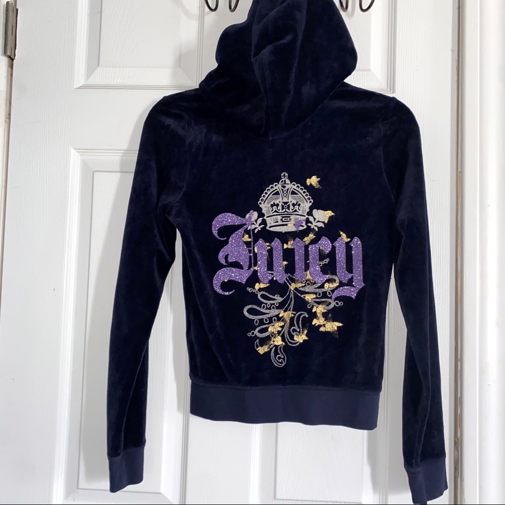 Juicy couture velour zip hoodie